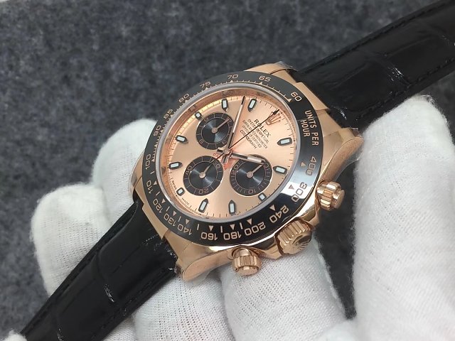 REPLICA ROLEX DAYTONA 116515 ROSE GOLD WATCH WITH SUPER CLONE 4130 MOVEMENT - immagine 9