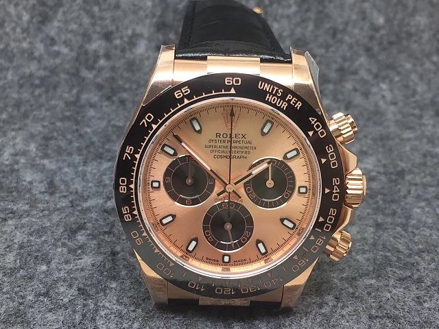 REPLICA ROLEX DAYTONA 116515 ROSE GOLD WATCH WITH SUPER CLONE 4130 MOVEMENT - immagine 10