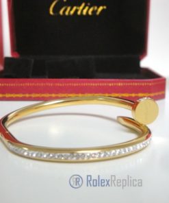 Cartier replica gioiello bracciale juste un clou oro giallo pavè diamond
