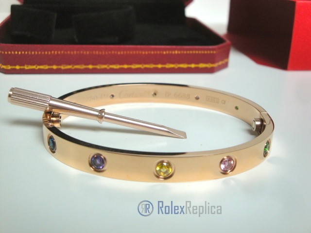 Cartier replica gioiello bracciale love rose gold 10diamandi - immagine 9