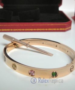 Cartier replica gioiello bracciale love rose gold 10diamandi