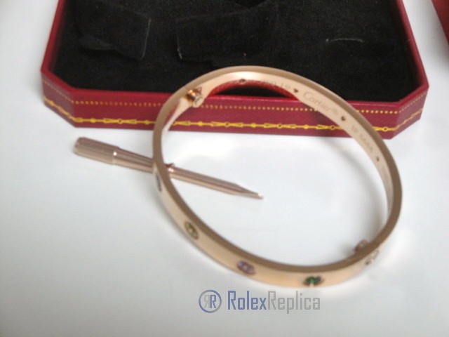 Cartier replica gioiello bracciale love rose gold 10diamandi - immagine 14