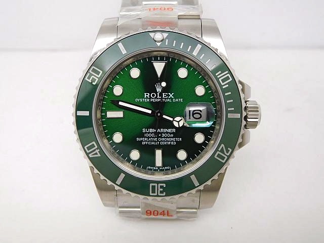 rolex replica submariner 116610LV verde hulk orologio 3135 clone movement