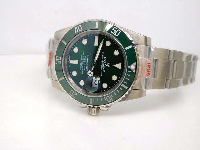 rolex replica submariner 116610LV verde hulk orologio 3135 clone movement - immagine 4