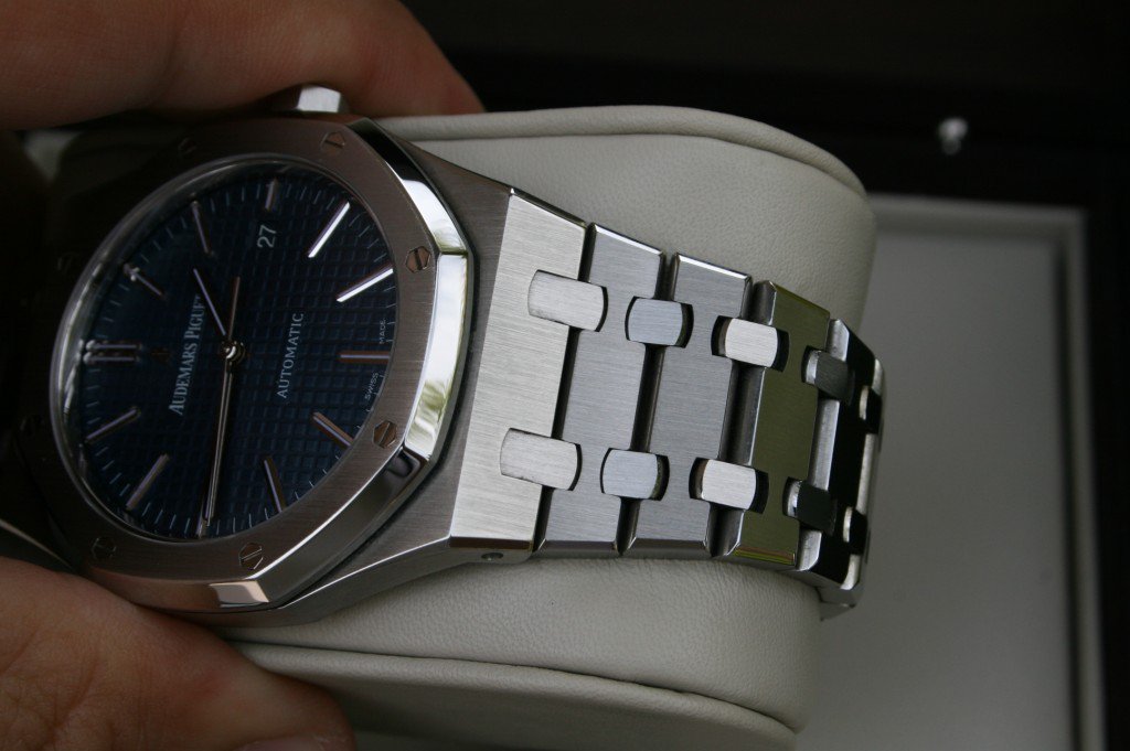 audemars piguet replica royal oak 15202ST jumbo 41mm blue dial - immagine 5