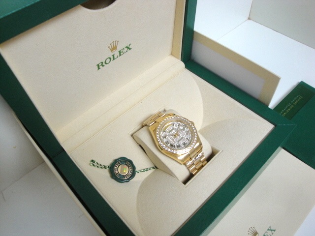 rolex replica day-date SARU brillantine yellow gold orologio replica - immagine 2