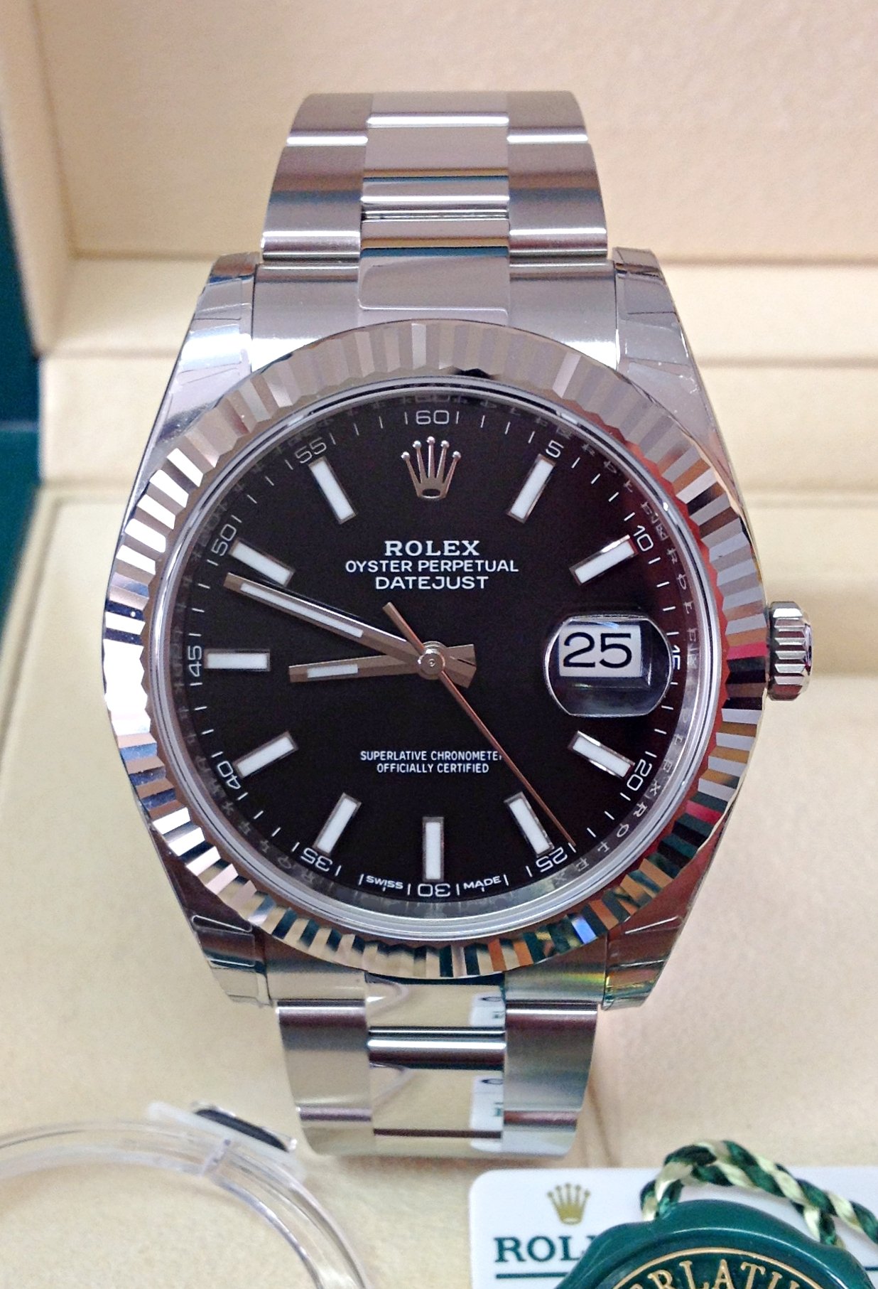 Rolex replica Datejust 41mm 126334 Black Dial oyster steel - immagine 3