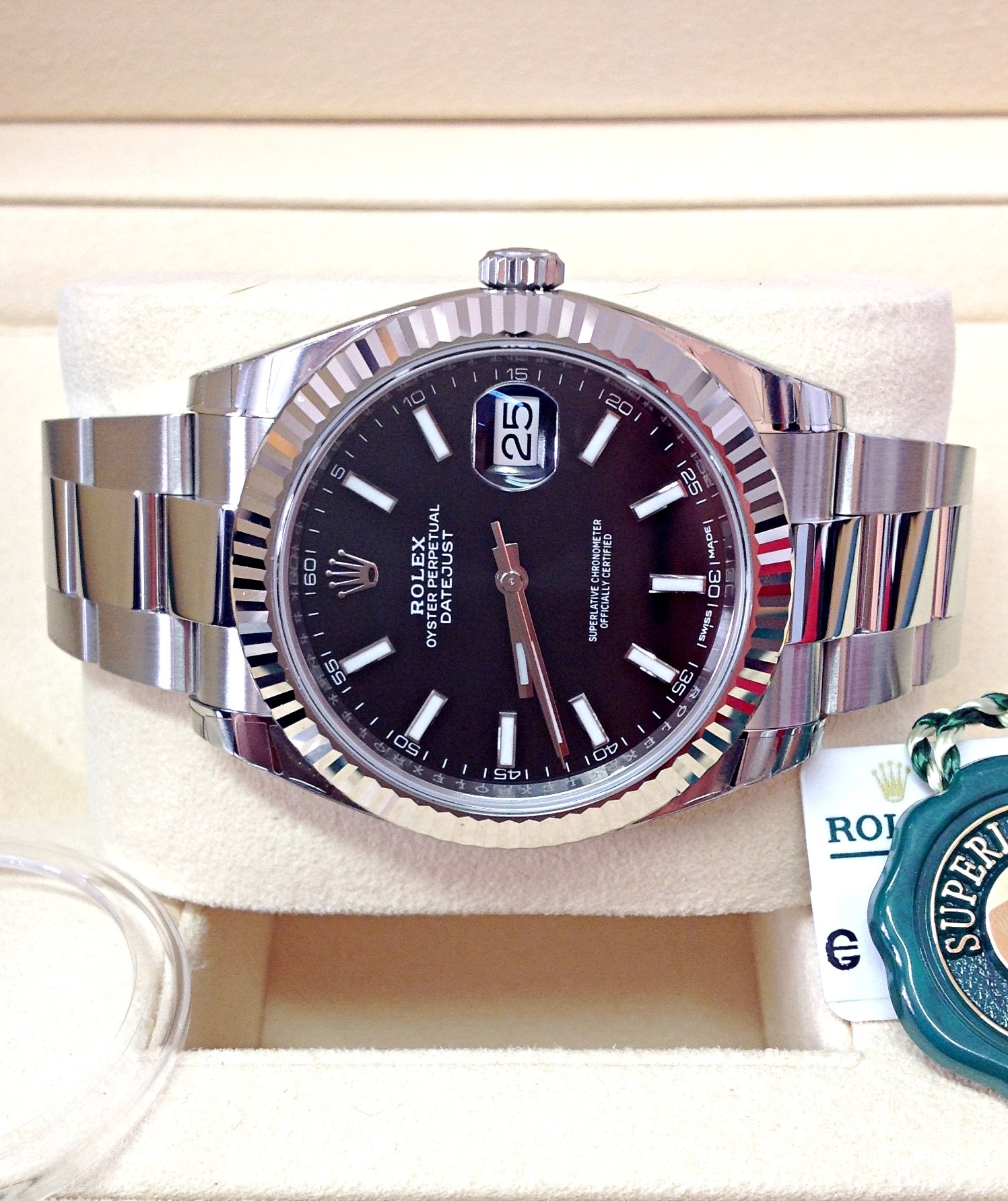 Rolex replica Datejust 41mm 126334 Black Dial oyster steel - immagine 4