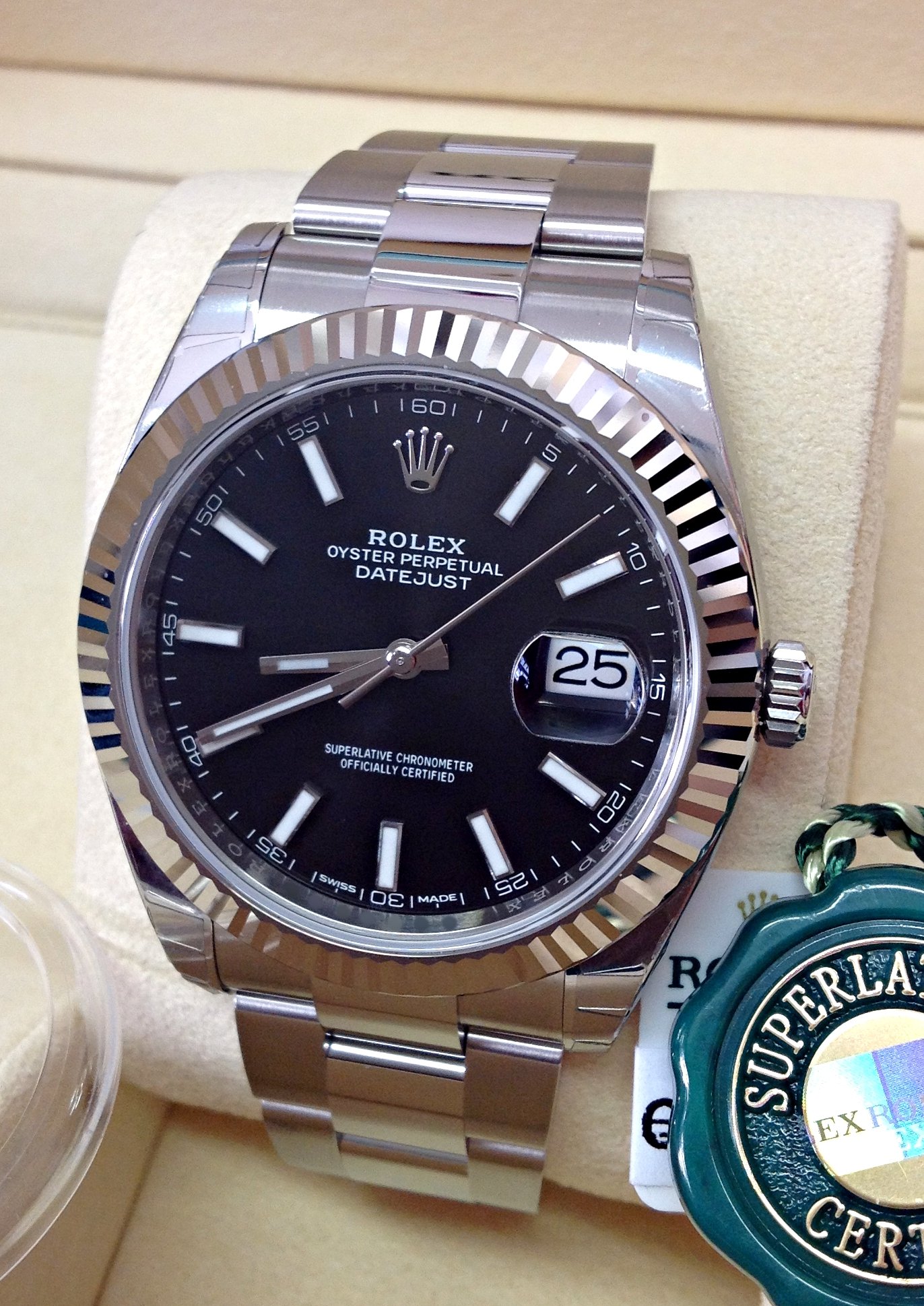 Rolex replica Datejust 41mm 126334 Black Dial oyster steel - immagine 5