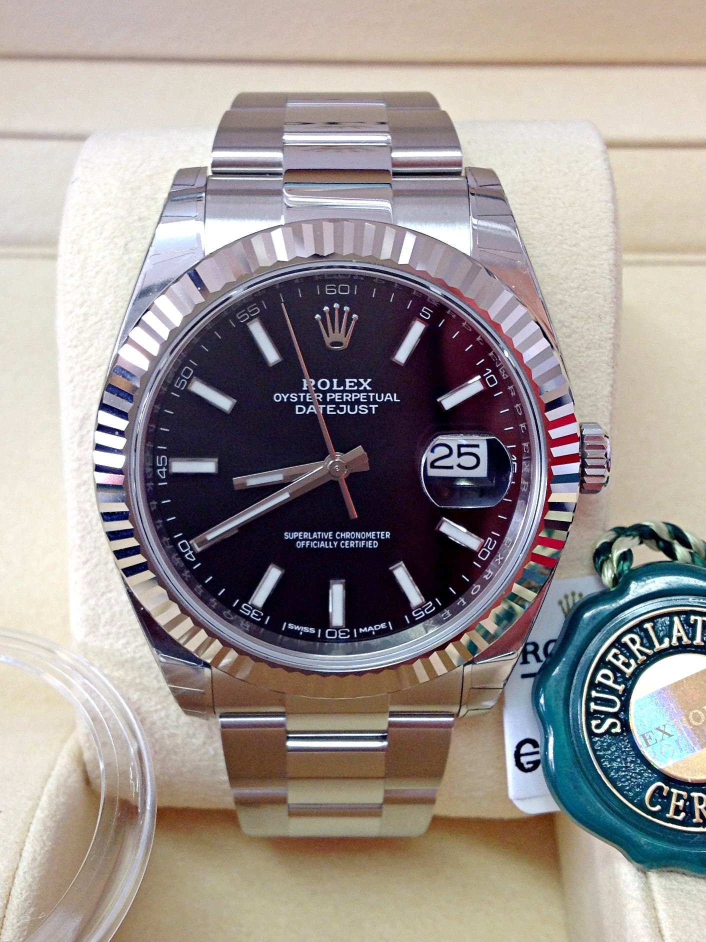 Rolex replica Datejust 41mm 126334 Black Dial oyster steel