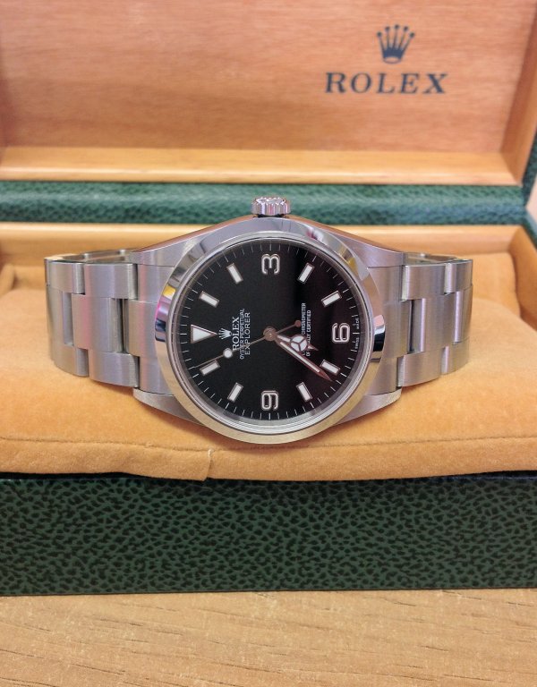 Rolex replica Explorer I 114270 36mm Black Dial - immagine 6
