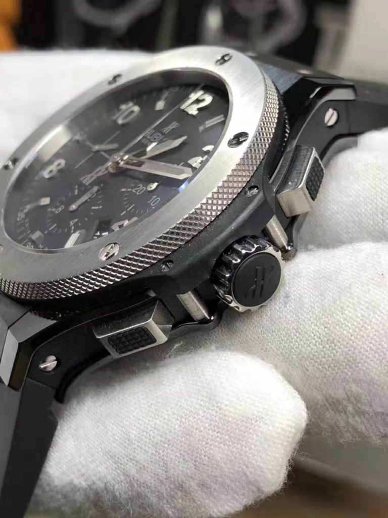 HUBLOT REPLICA BIG BANG CERAMIC WATCH WITH TITANIUM BEZEL CLONE HUB4100 MOVEMENT - immagine 3