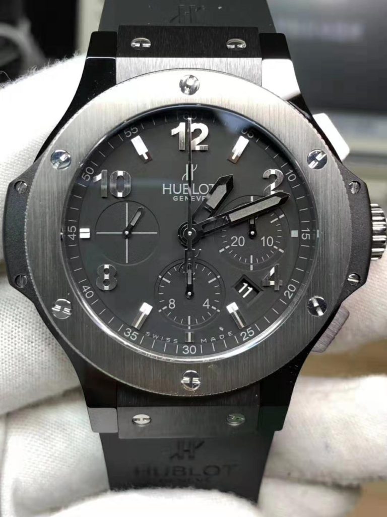 HUBLOT REPLICA BIG BANG CERAMIC WATCH WITH TITANIUM BEZEL CLONE HUB4100 MOVEMENT - immagine 5