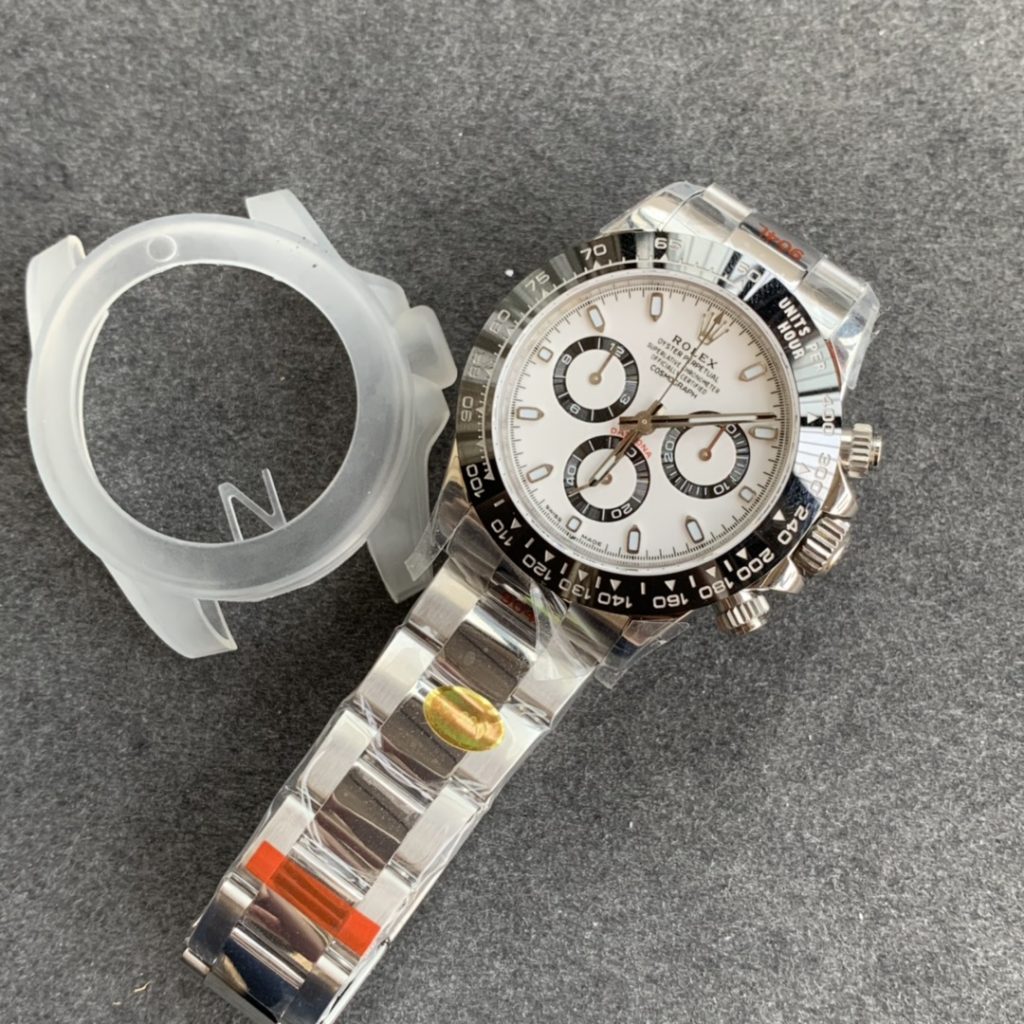 ROLEX REPLICA DAYTONA 116500 WHITE DIAL CLONE MOVEMENT 4130 - immagine 9