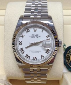 Rolex replica datejust 116234 36mm white roman clone movement
