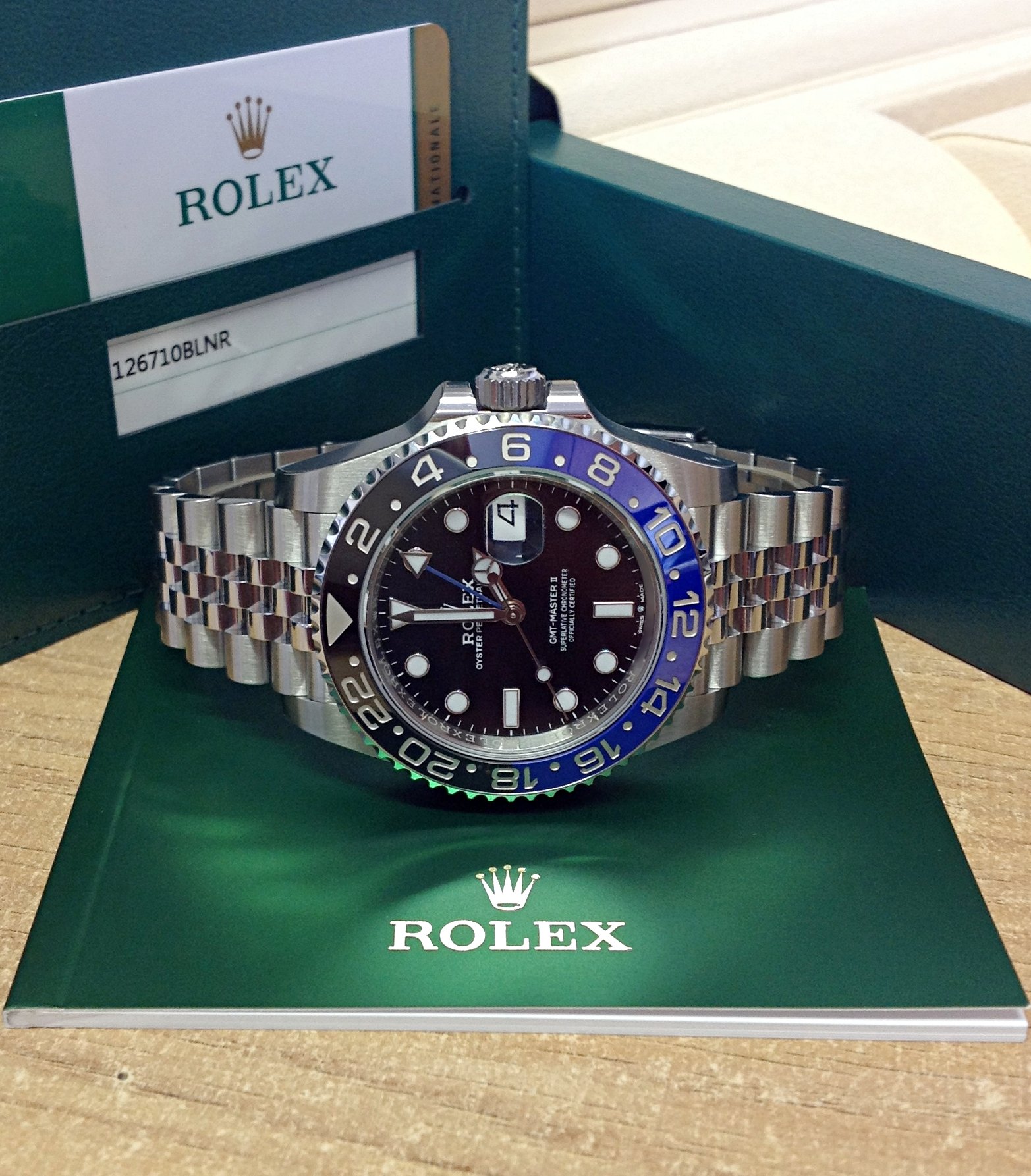 Rolex replica GMT Master II 126710BLNR Batman 3285 clone movement - immagine 5