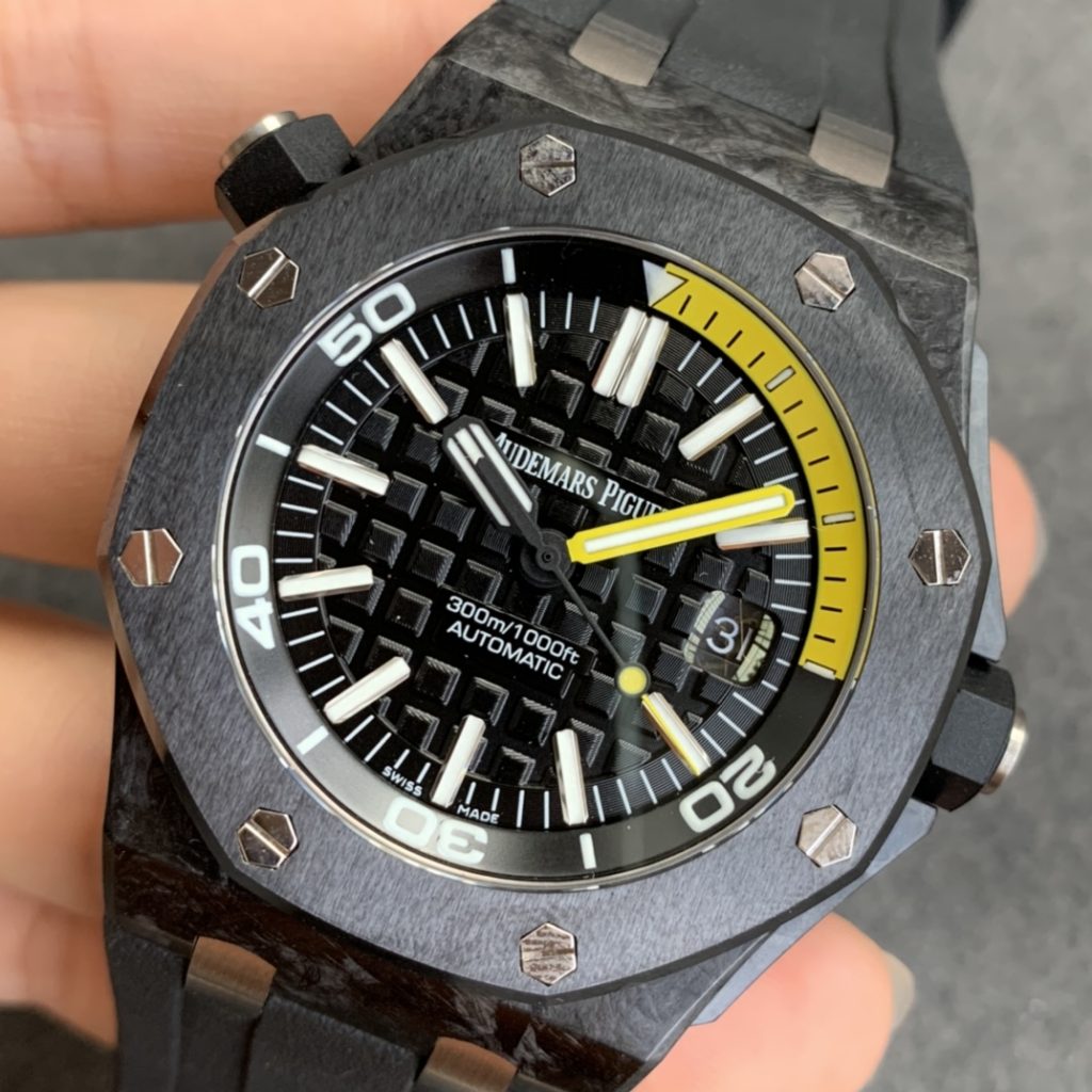 AUDEMARS PIGUET REPLICA ROYAL OAK DIVER 15706 FORGED CARBON WATCH - immagine 2