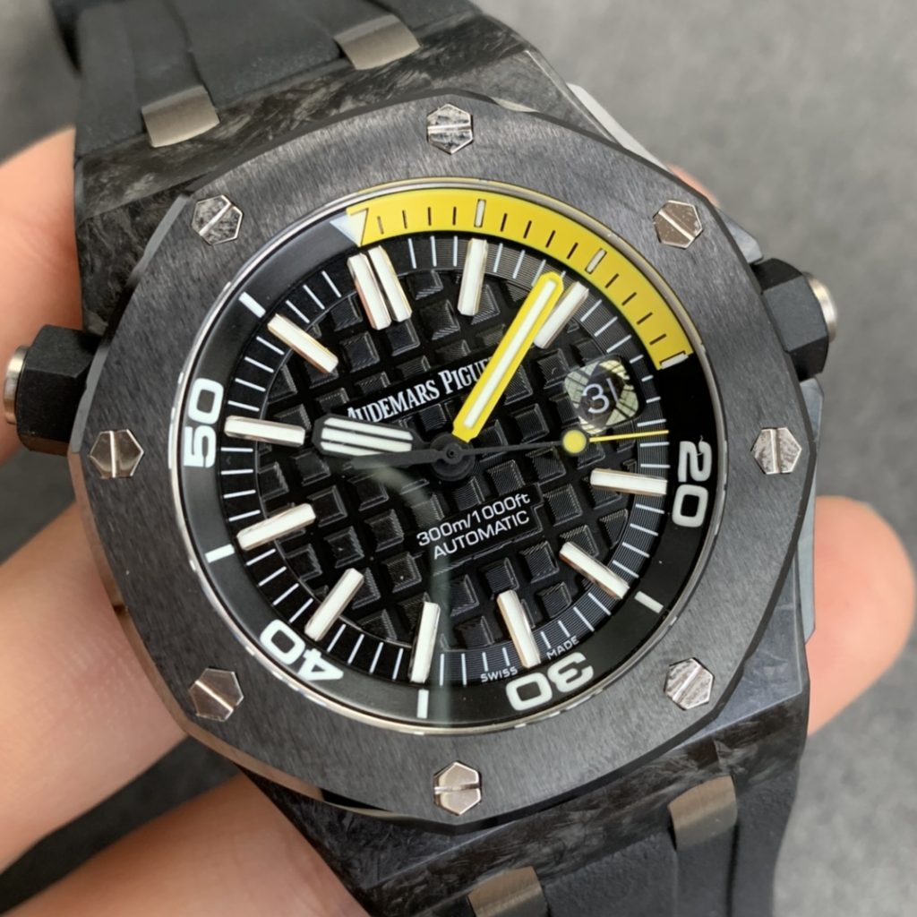 AUDEMARS PIGUET REPLICA ROYAL OAK DIVER 15706 FORGED CARBON WATCH - immagine 3