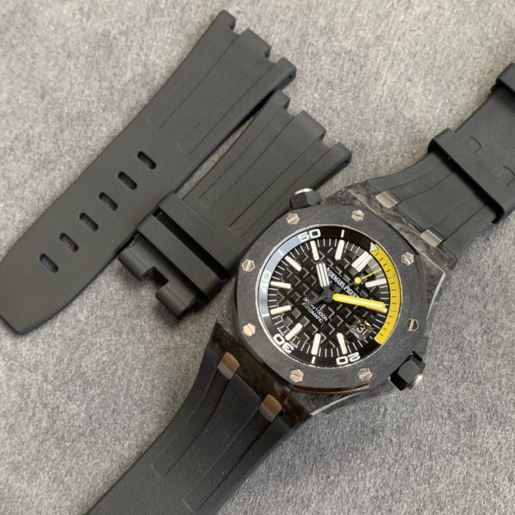 AUDEMARS PIGUET REPLICA ROYAL OAK DIVER 15706 FORGED CARBON WATCH - immagine 9