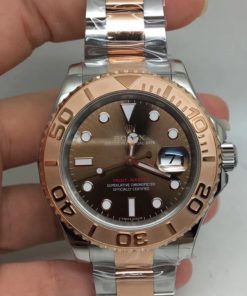 REPLICA ROLEX YACHTMASTER 40MM 126621 TWO TONE BROWN DIAL CLONE MOVEMENT
