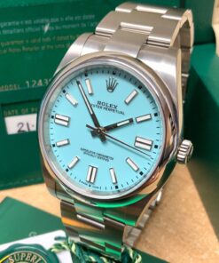 Alternative view of Rolex replica Oyster Perpetual 41 124300 Turquoise Blue 3230 clone movement