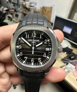 Patek Philippe replica aquanaut black dial 5167A black