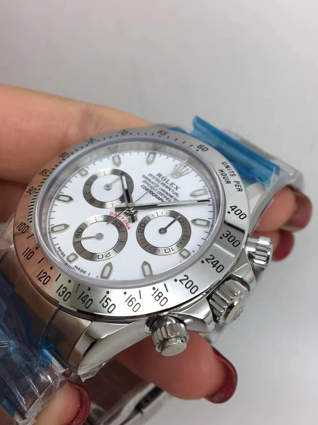 ROLEX REPLICA DAYTONA 116520 WHITE DIAL CLONE MOVEMENT 4130 - immagine 5