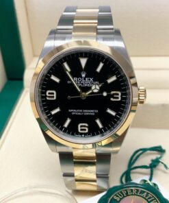 Rolex replica Explorer I 36mm 124273 Black Dial acciaio oro giallo