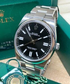Alternative view of Rolex replica Oyster Perpetual 41 124300 Black Dial