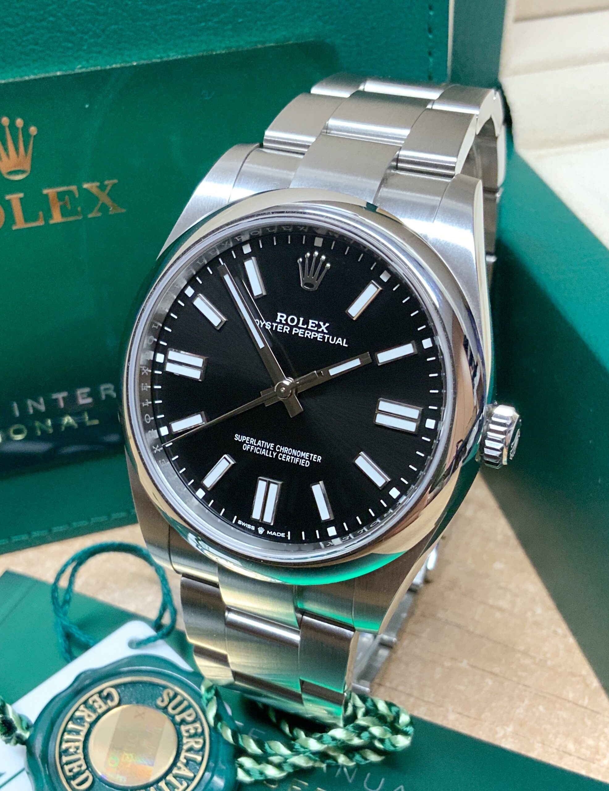Rolex replica Oyster Perpetual 41 124300 Black Dial - immagine 8