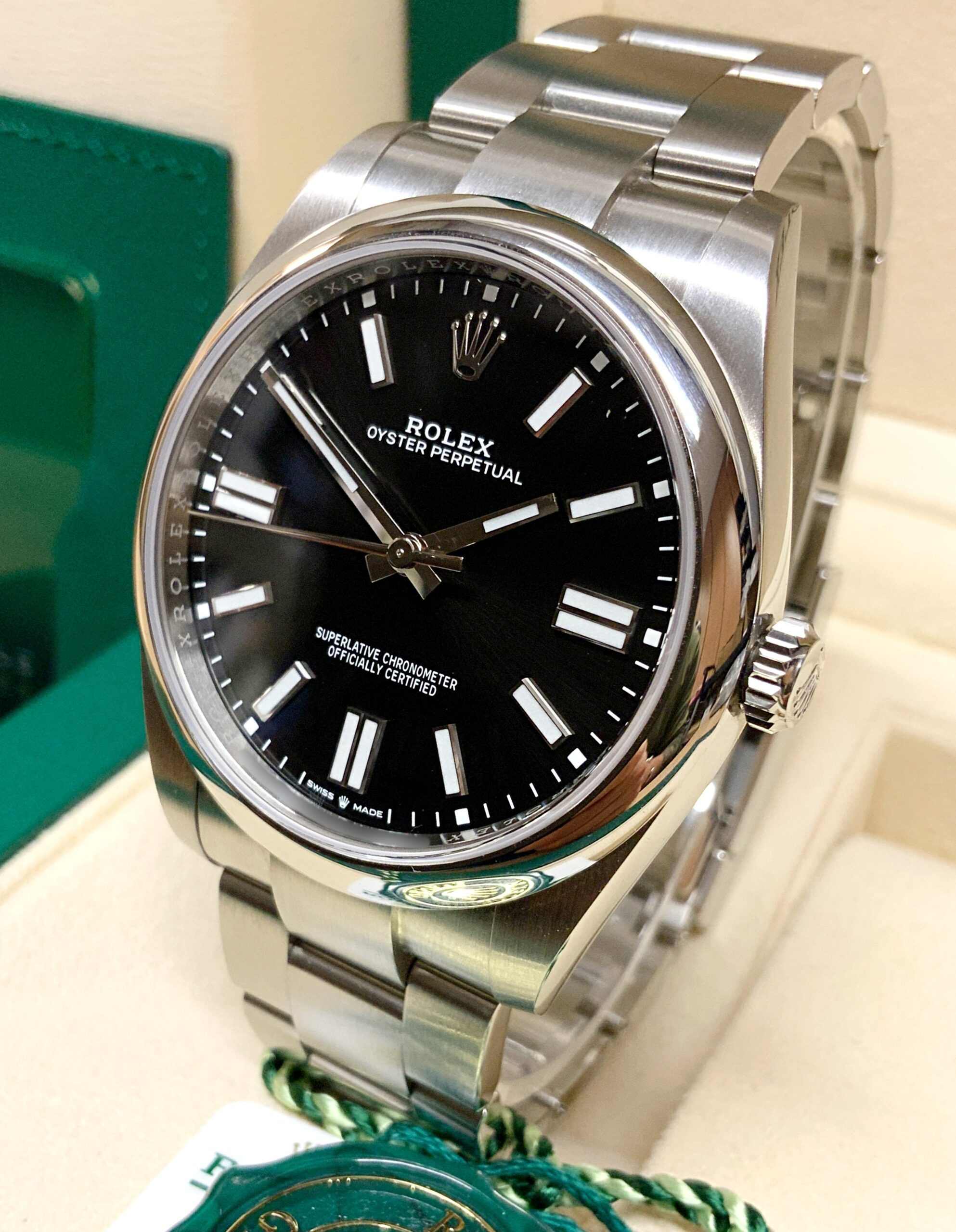 Rolex replica Oyster Perpetual 41 124300 Black Dial - immagine 9