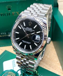 Alternative view of Rolex replica Datejust 126234 36mm Black Baton dial