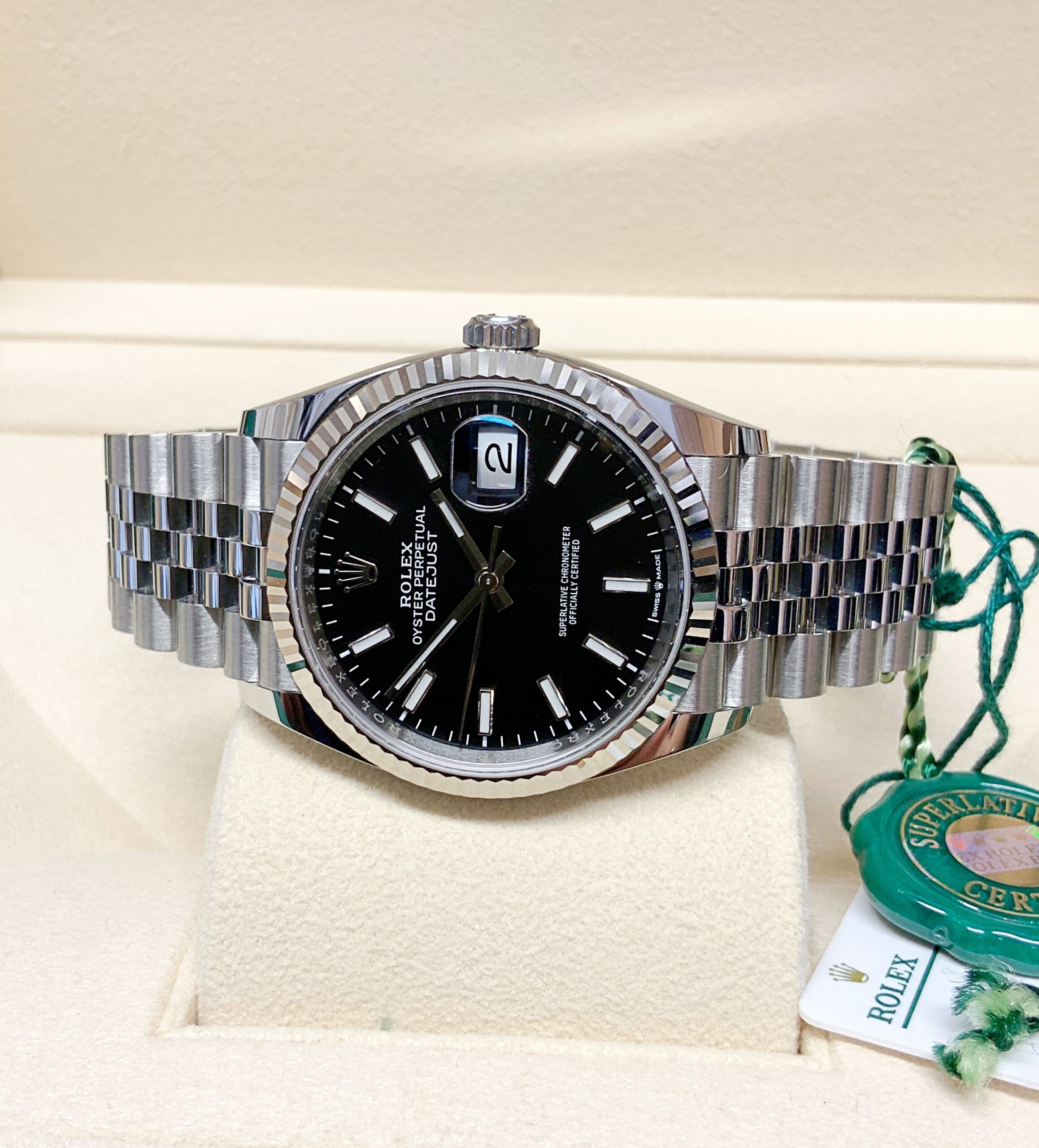 Rolex replica Datejust 126234 36mm Black Baton dial - immagine 4