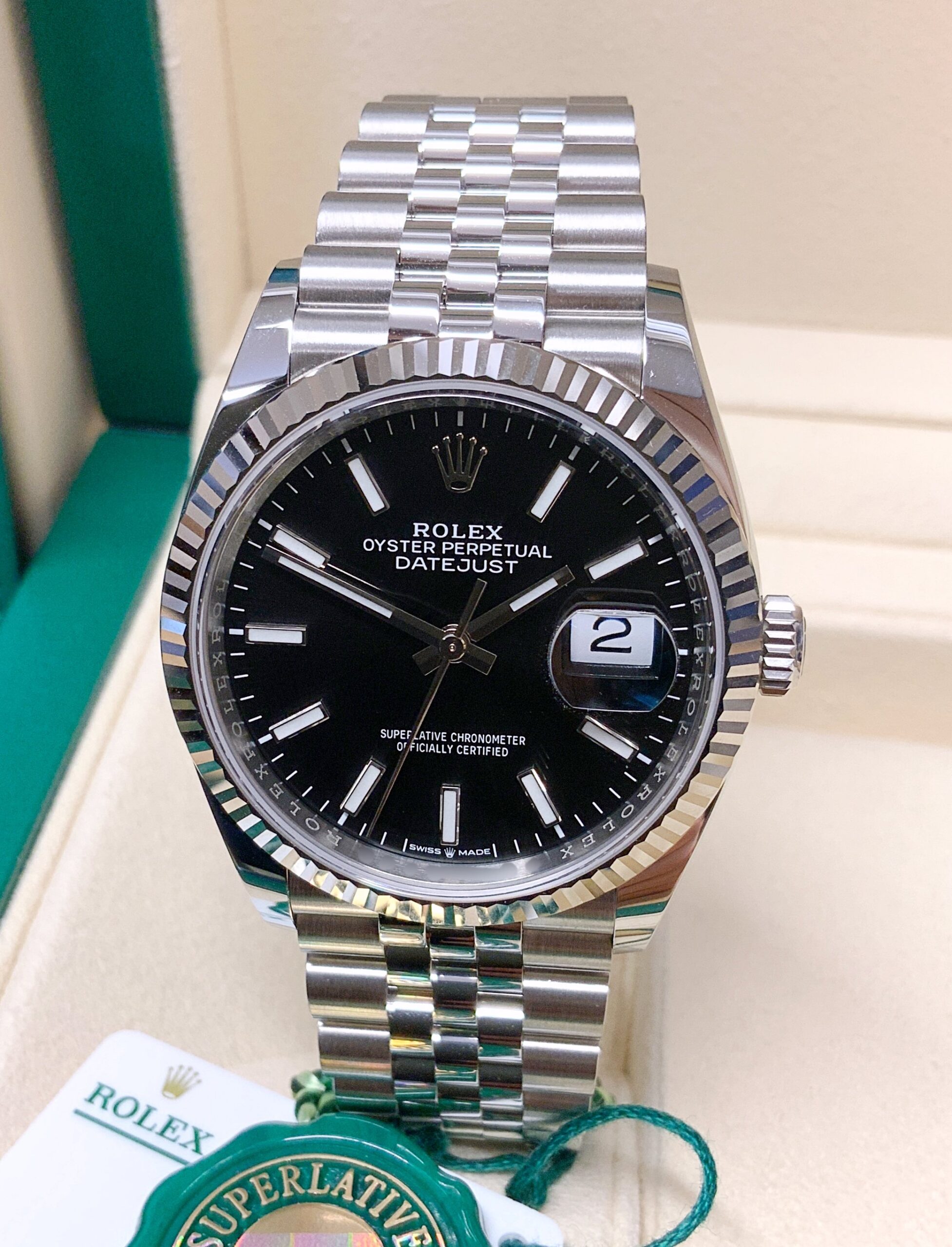 Rolex replica Datejust 126234 36mm Black Baton dial
