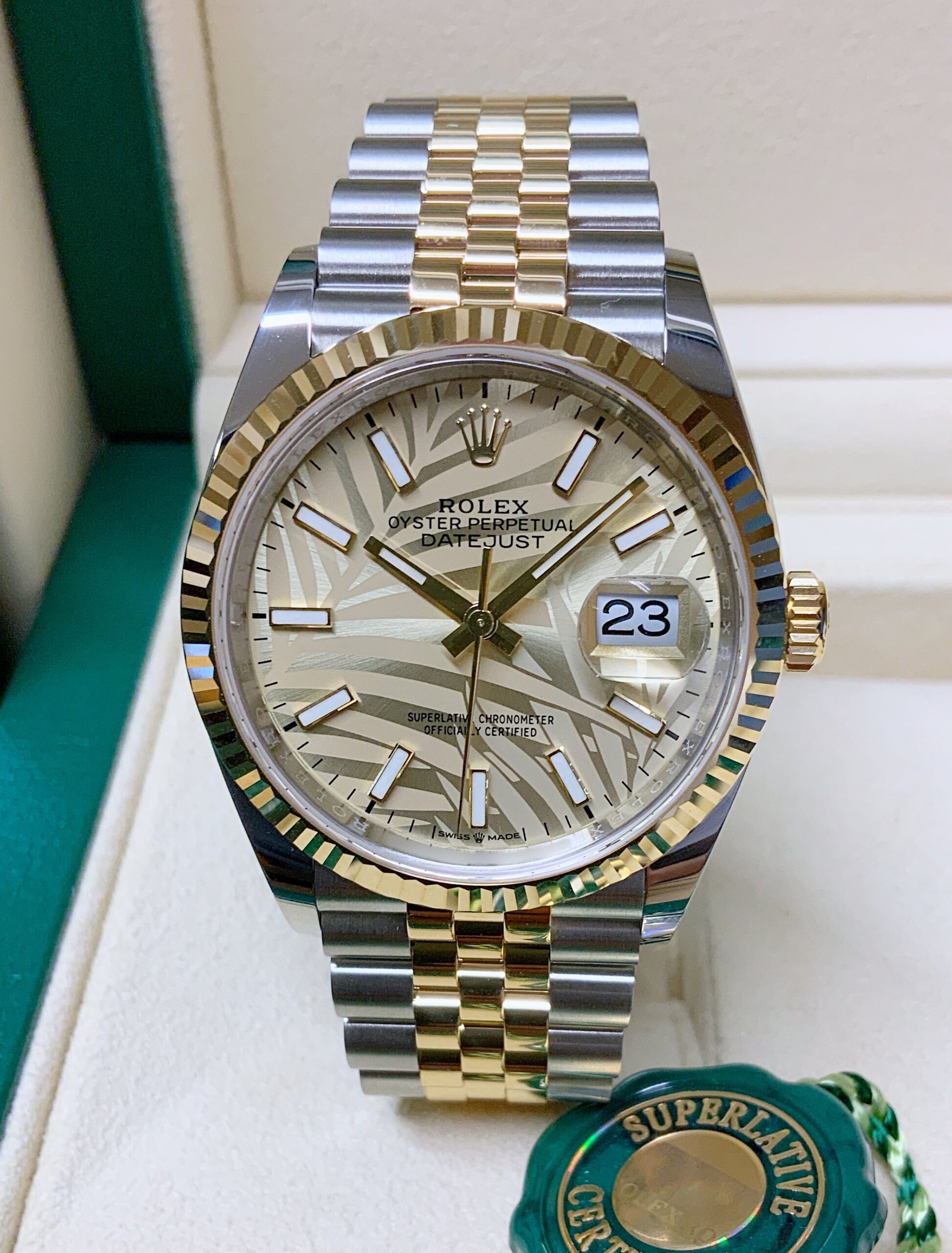 Rolex replica Datejust 36mm 126233 Palm Motif Dial