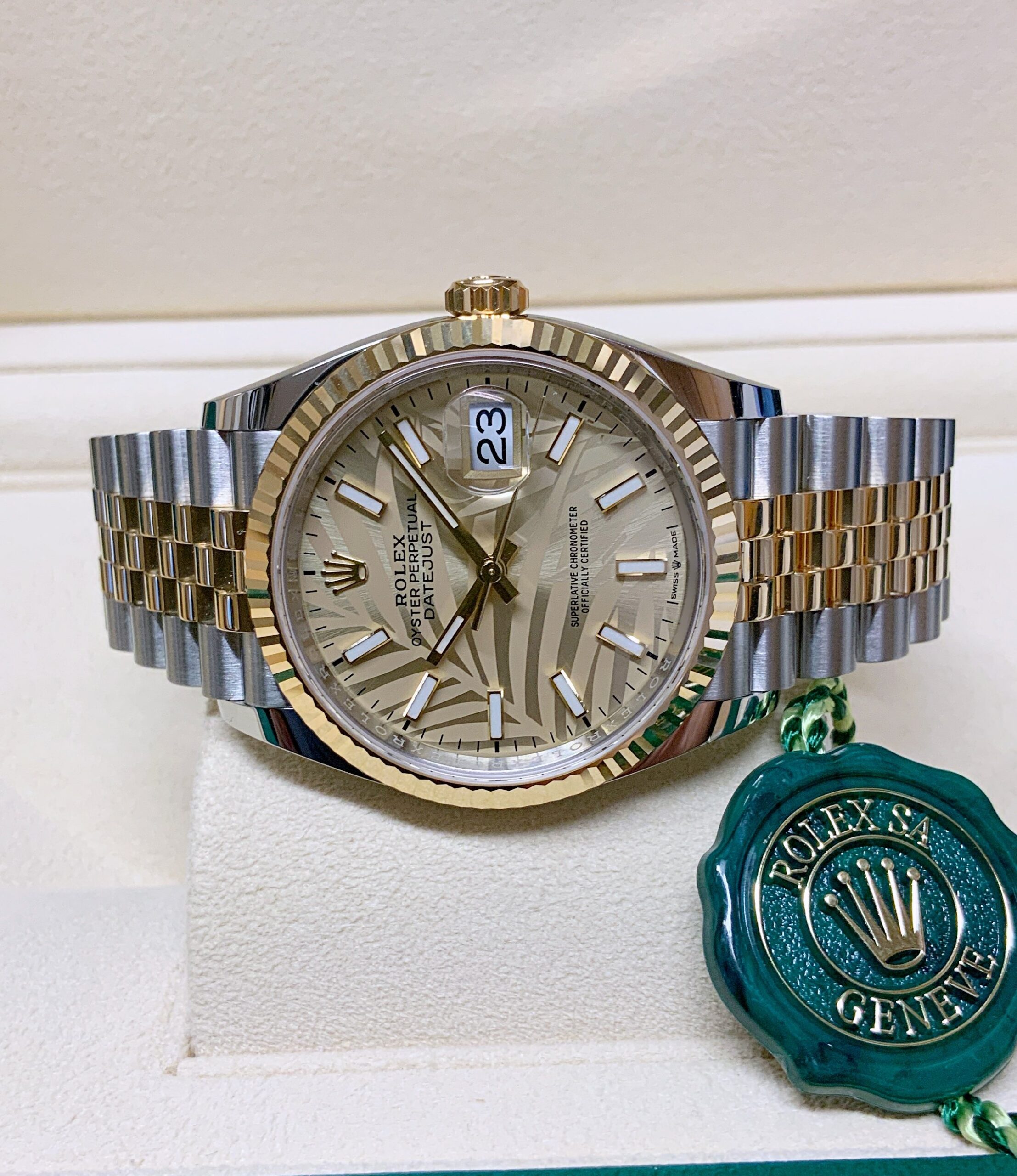 Rolex replica Datejust 36mm 126233 Palm Motif Dial - immagine 5