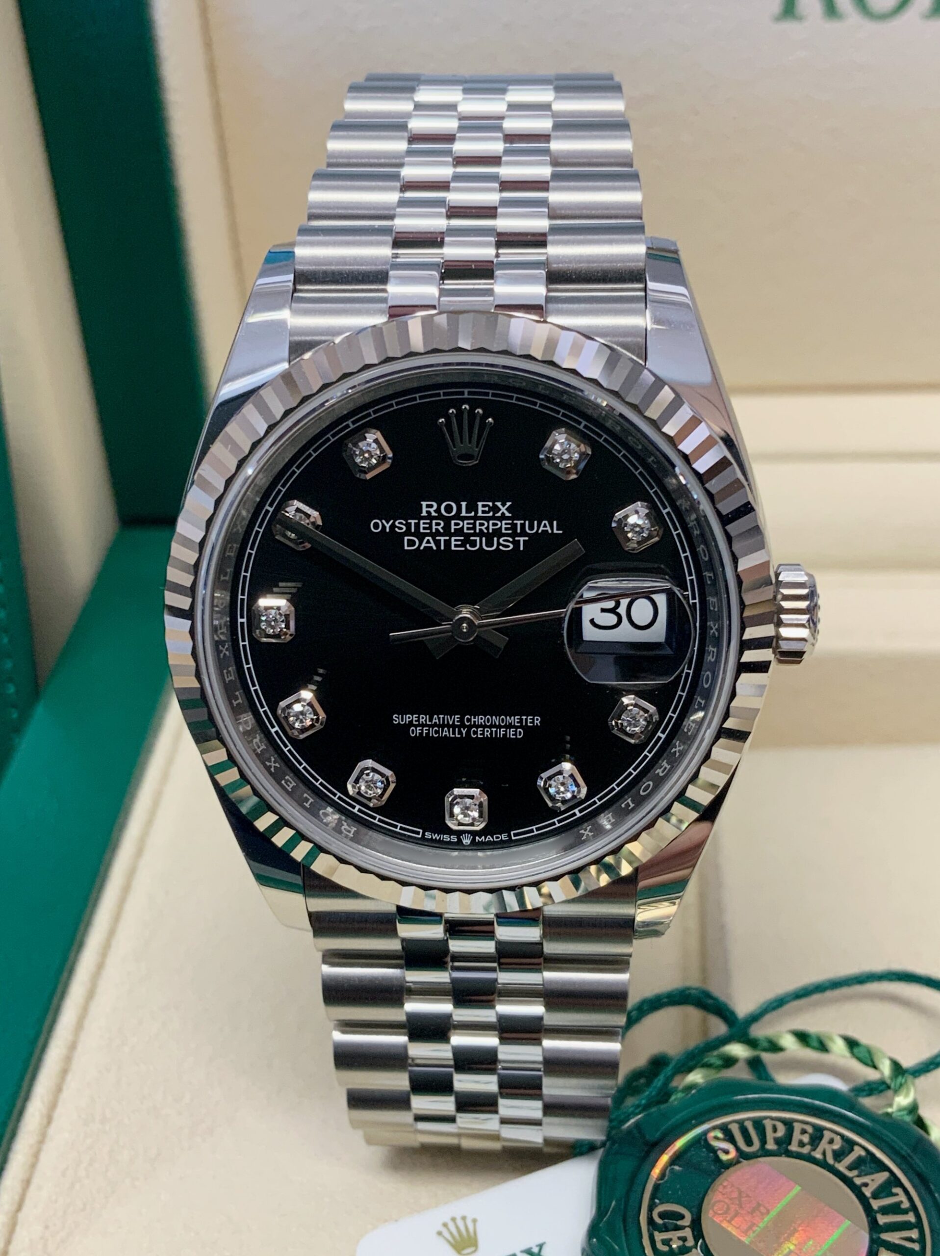 Rolex replica Datejust 36mm 126234 Black Diamond dial