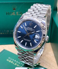 Alternative view of Rolex replica Datejust 36mm 126234 Blue Baton dial