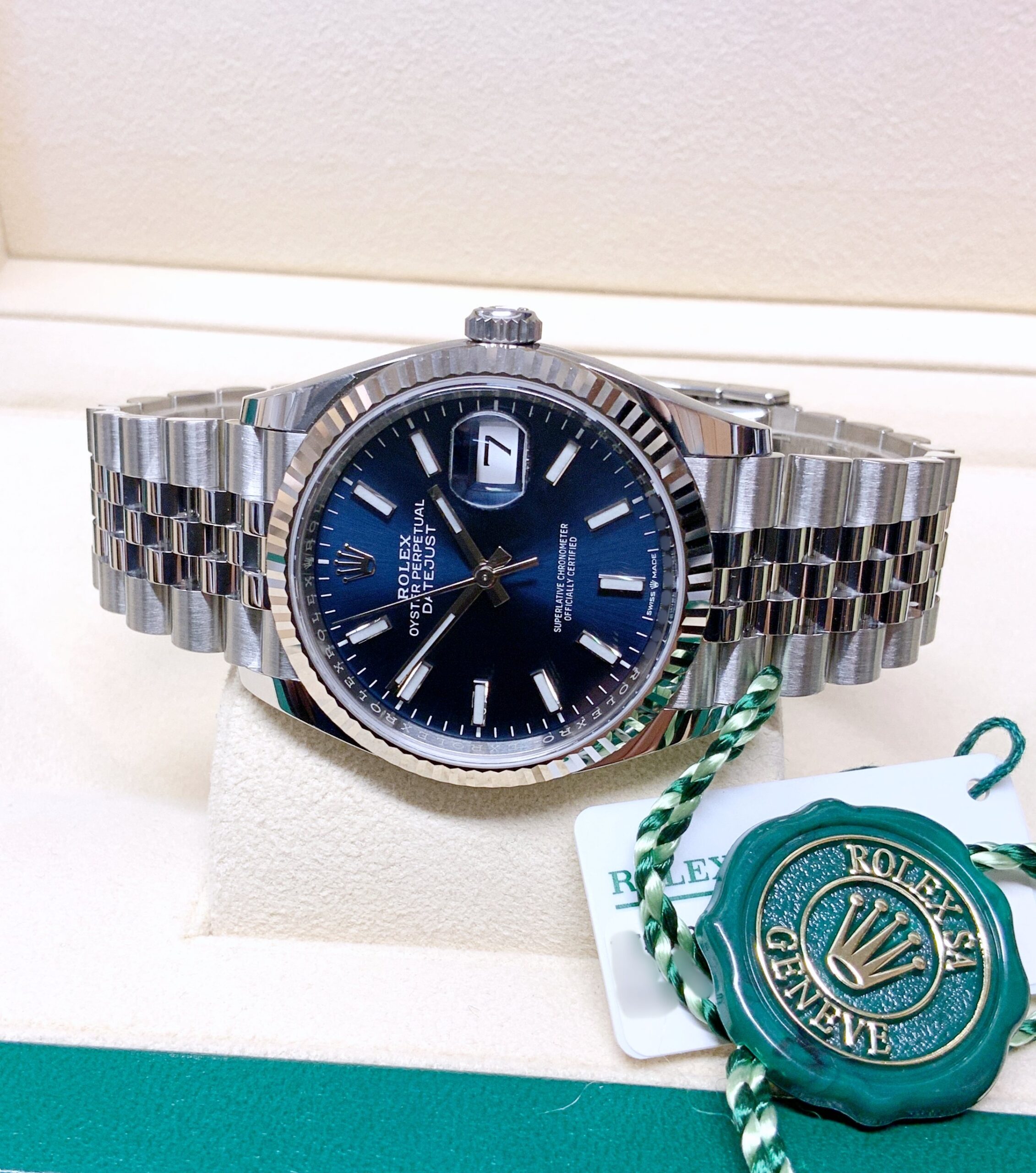 Rolex replica Datejust 36mm 126234 Blue Baton dial - immagine 4