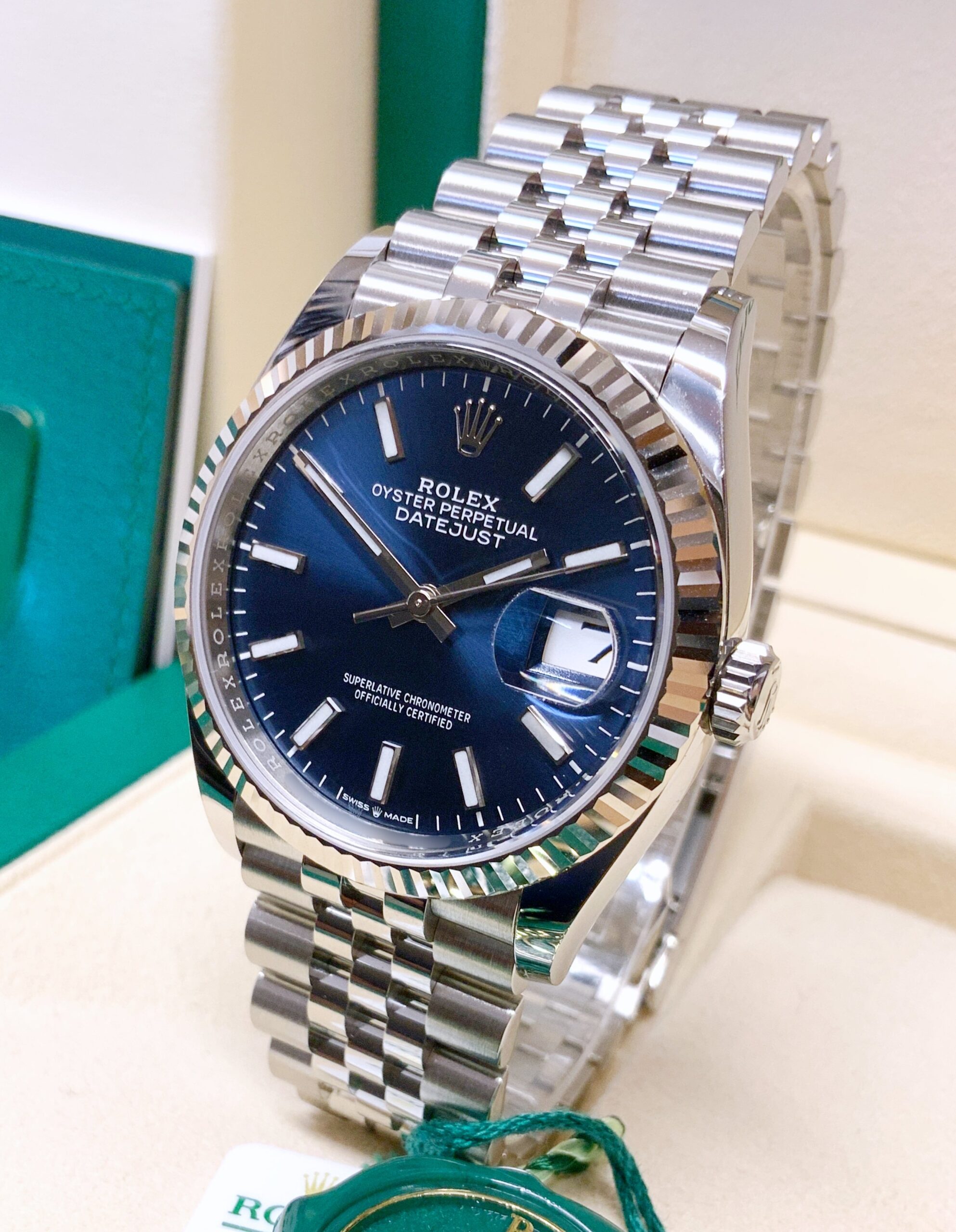 Rolex replica Datejust 36mm 126234 Blue Baton dial - immagine 7