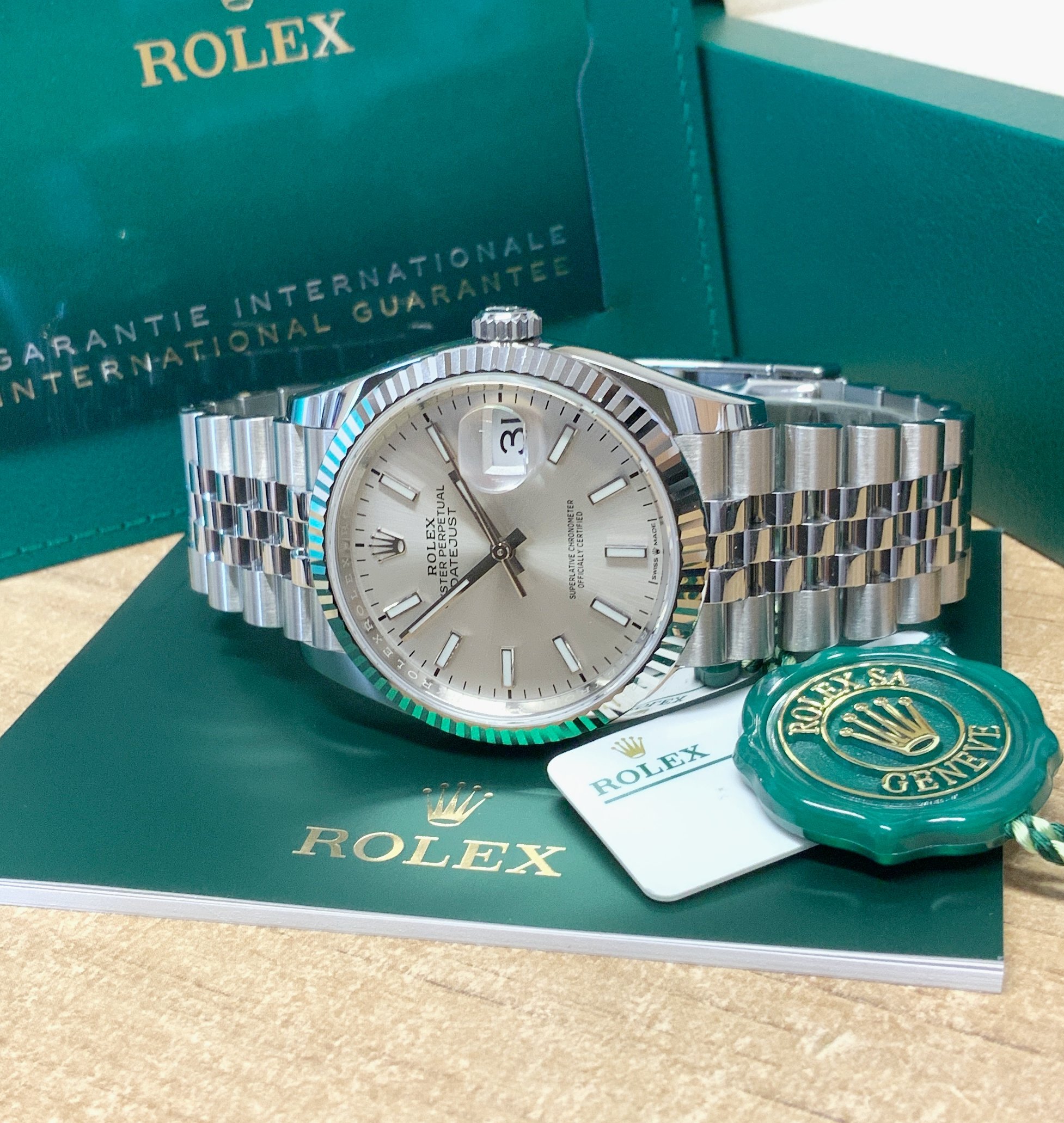 Rolex replica Datejust 36mm 126234 Silver Baton dial - immagine 5