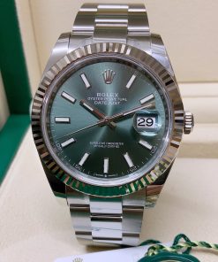 Rolex replica datejust 41mm 126334 mint green dial oyster bracelet