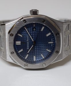 Alternative view of Audemars Piguet replica royal oak 15400ST blue dial 3120 clone movement