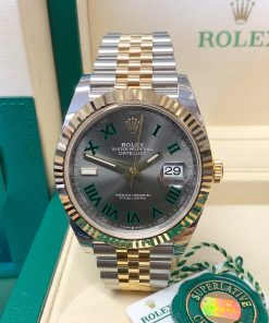 Rolex replica Datejust 41mm 126333 Wimbledon Dial acciaio oro