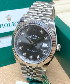 Alternative view of Rolex replica Datejust 41mm 126334 rhodium diamond dial