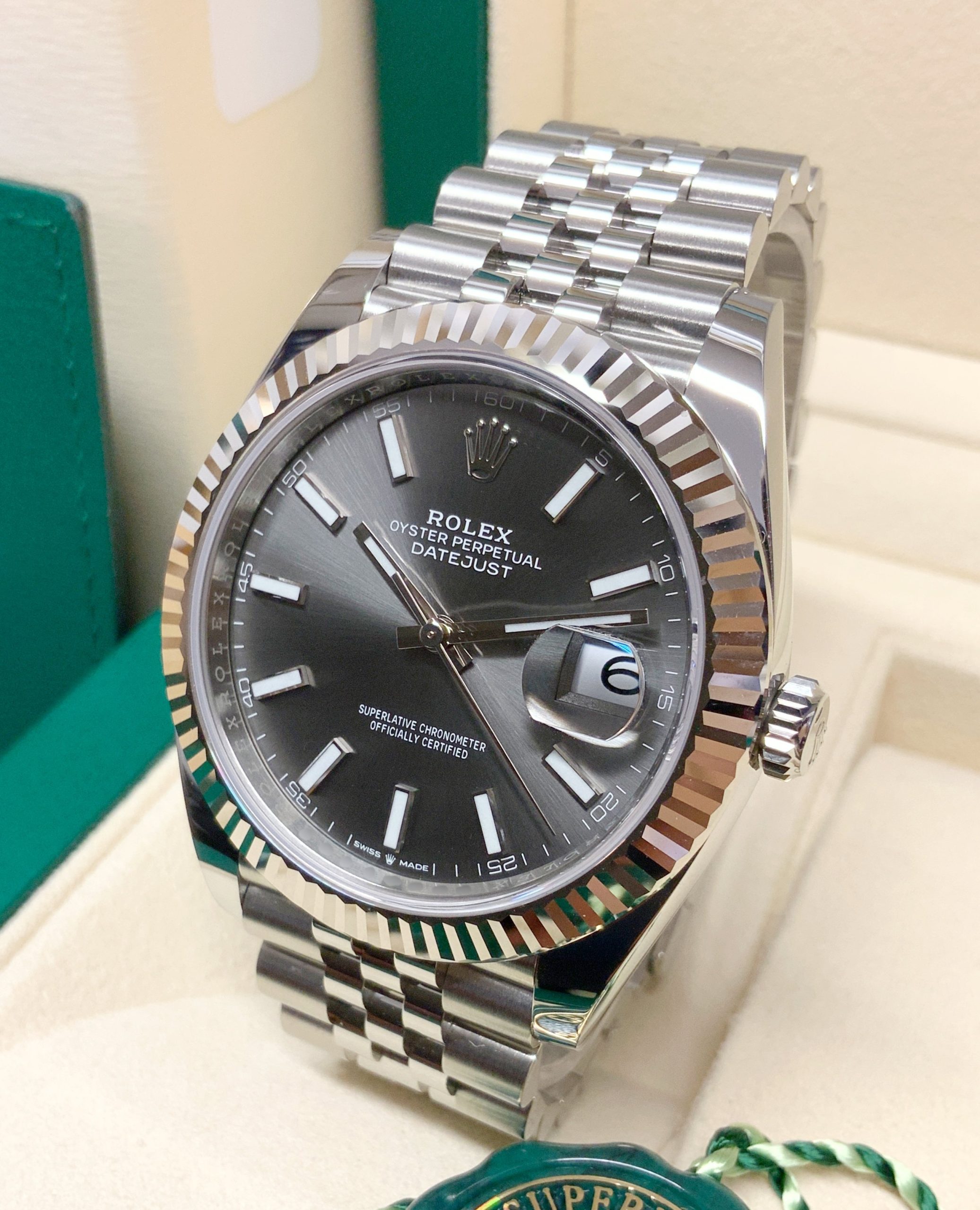 Rolex replica datejust 126334 rhodium dial 41mm jubilee bracelet - immagine 4