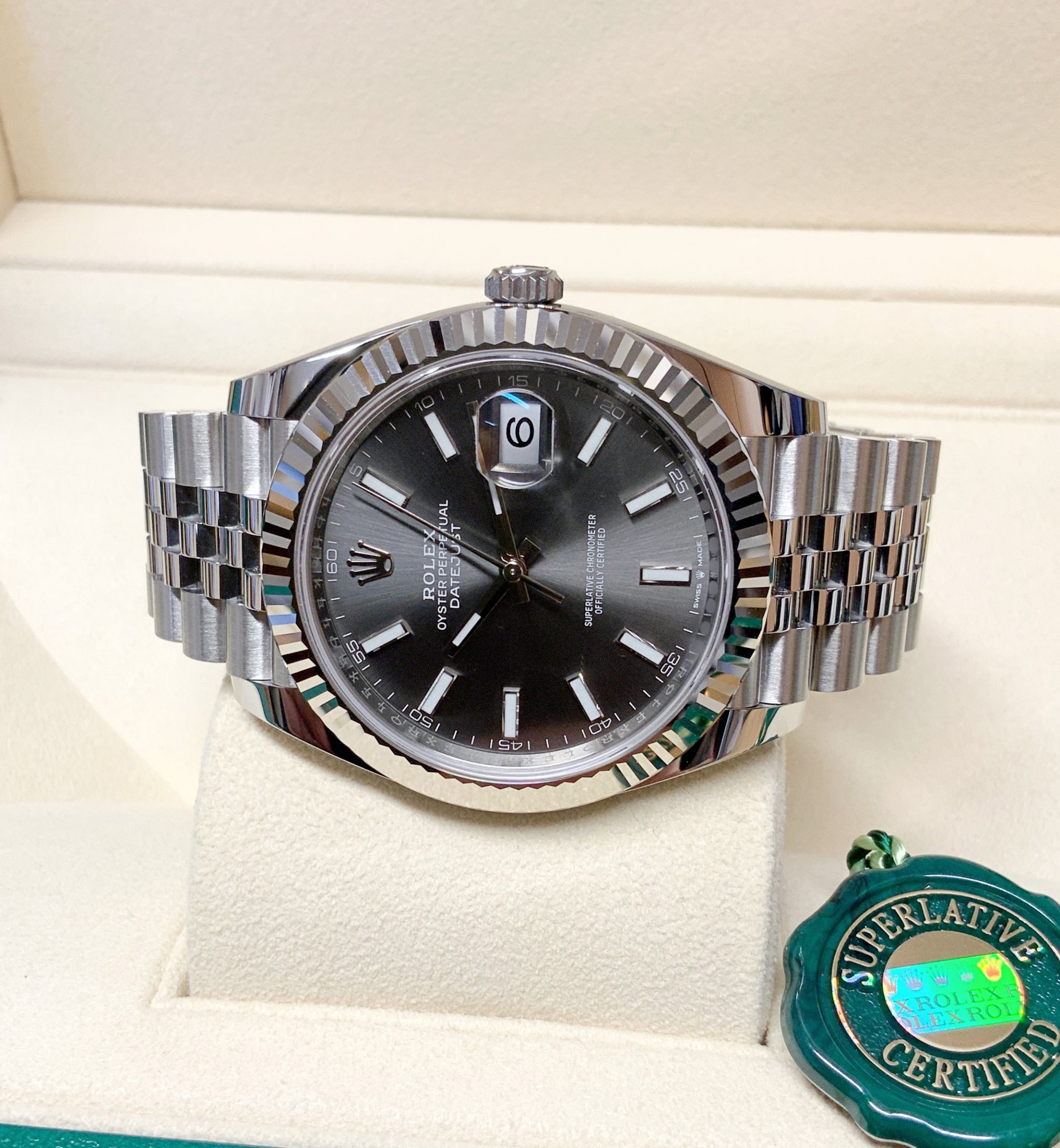 Rolex replica datejust 126334 rhodium dial 41mm jubilee bracelet - immagine 6
