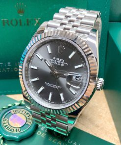 Alternative view of Rolex replica datejust 126334 rhodium dial 41mm jubilee bracelet