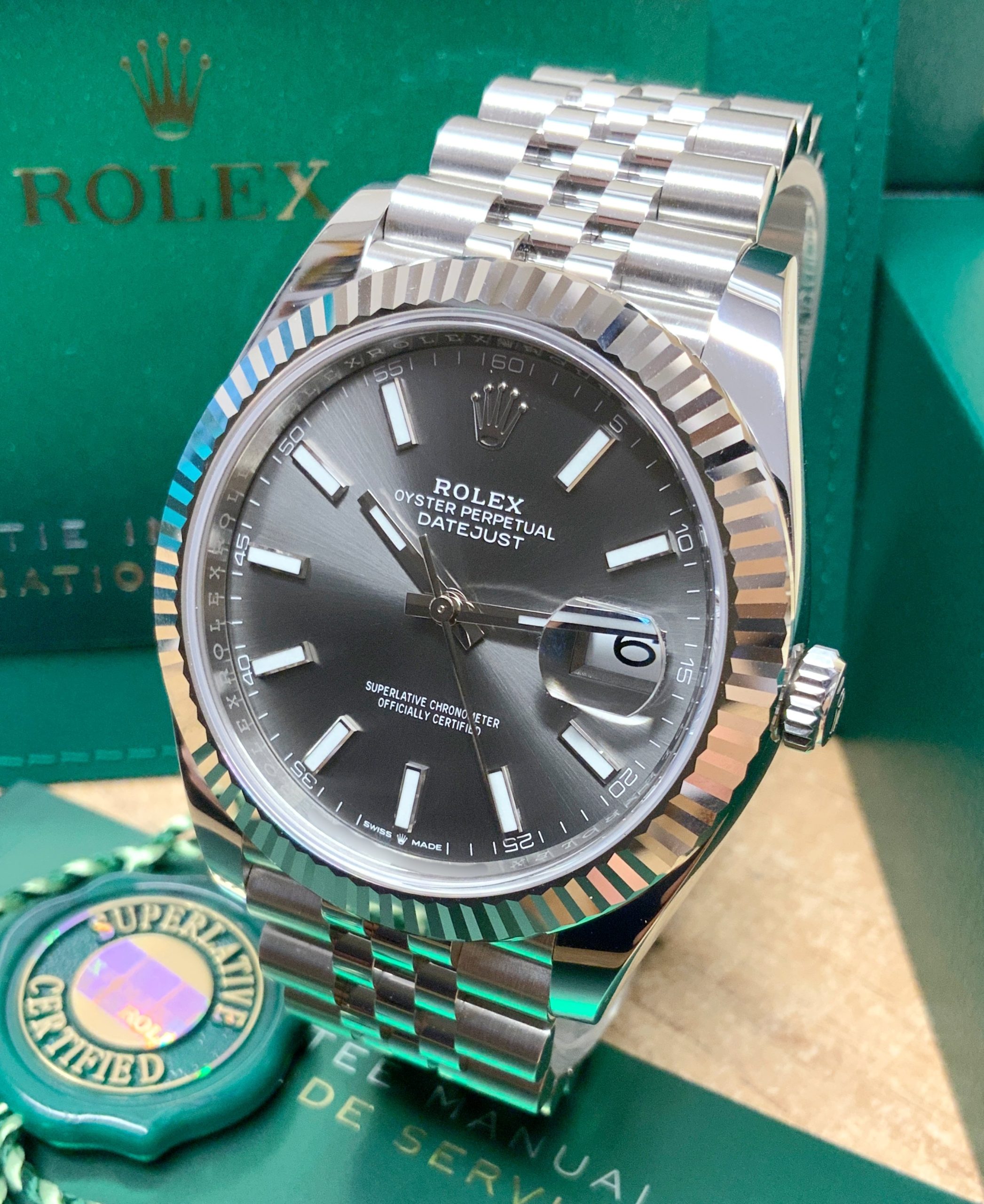 Rolex replica datejust 126334 rhodium dial 41mm jubilee bracelet - immagine 9