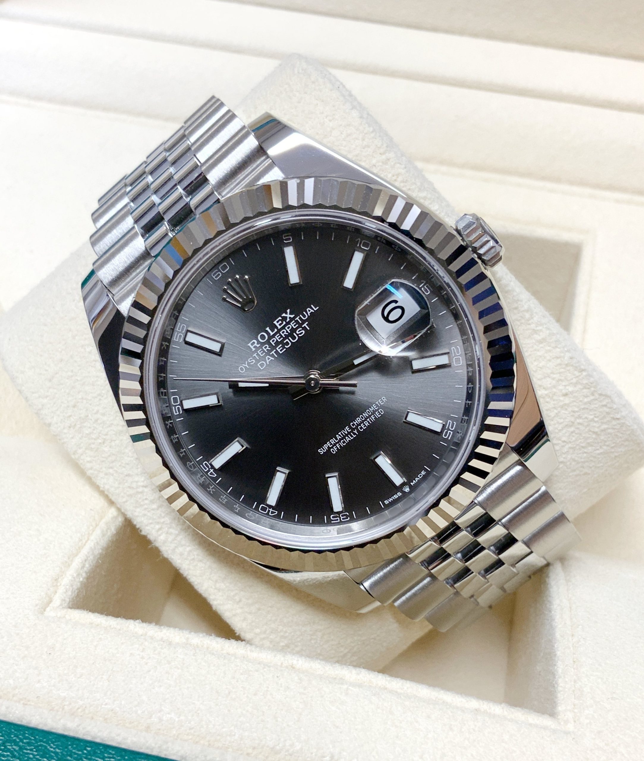 Rolex replica datejust 126334 rhodium dial 41mm jubilee bracelet - immagine 5